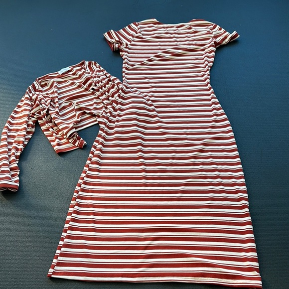 💛5 for $50 NWOT Sweetsalt Clothing Red and White Midi Sundress with cardigan - Picture 8 of 8